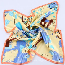 2014 New Design Hand Printed Small Silk Scarf Chinese silk scarf wholesale